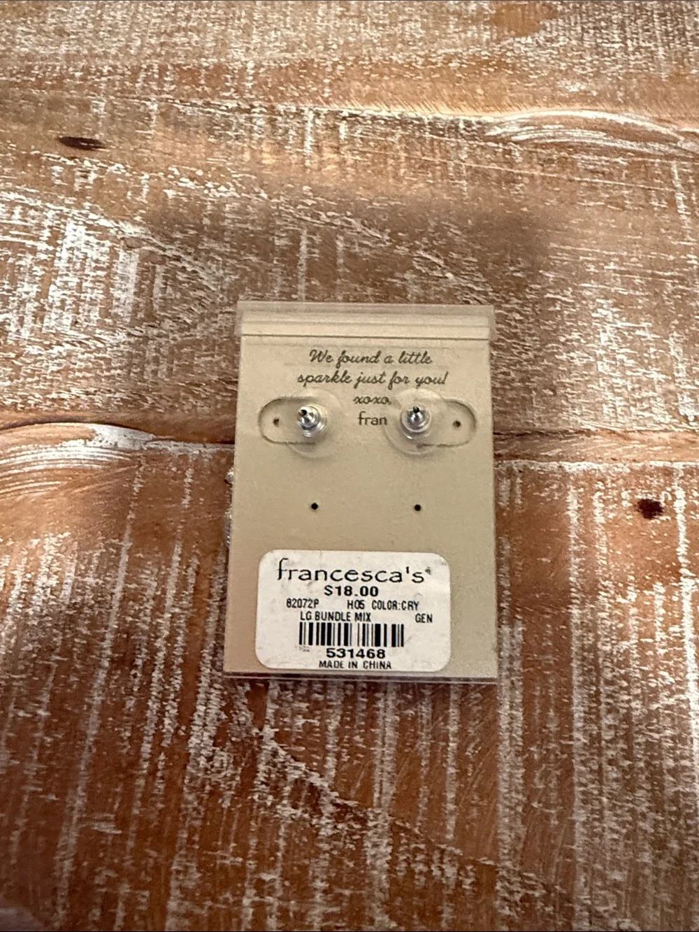 Francesca's Collections Clear Crystal Teardrop Cluster Stud Earrings